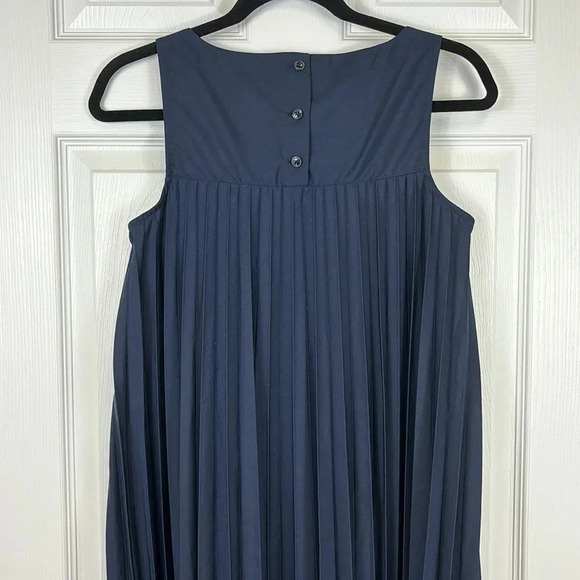 NWT J. Jill navy pleated back sleeveless dress sz xs - Picture 8 of 13